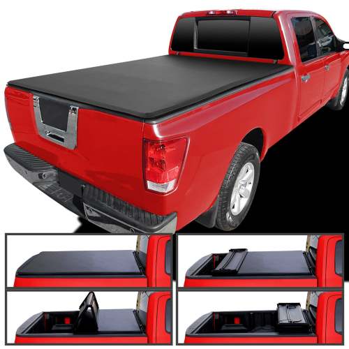 2004-2015 Nissan Titan 6'7 Standard Bed Soft Quad-Fold Tonneau Cover