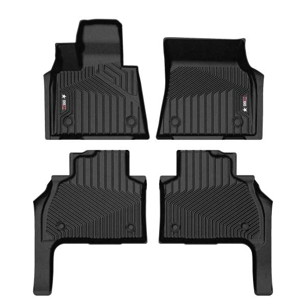 2019-2025 BMW X7 G07 Premium Floor Mats Liners 6 Seats First and Second Row Set Black