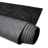 Rubber Truck Bed Liner Trunk Mat Floor Liner Alu. Look Chequered Black 197x79