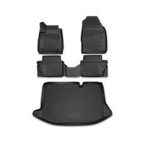 2011-2019 Ford Fiesta Floor Mats & Cargo Liner Full Set All Weather Black