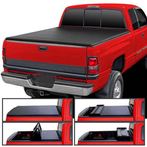 1994-2001 Dodge Ram Fleetside 6'6 Bed Soft Quad-Fold Tonneau Cover