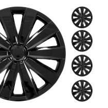 Nevada Hub Caps Wheel Cover 16 Black Full Set 4 pcs.