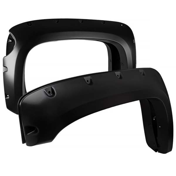 2007-2013 Chevy Silverado 1500 69.3 Fleetside Black Smooth Fender Flares