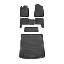 2010-2013 Infiniti QX56 LWB Floor Mats & Cargo Liner Full Set All Weather Black