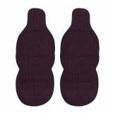 Antiperspirant Odorless Car Seat Cover Pads 2 Piece Set Black with Red Stitches