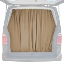 Mercedes Sprinter Trunk Tailgate Curtain Beige 2 Privacy Curtains