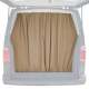 Chevrolet Express Trunk Tailgate Curtains Beige 2 Privacy Curtains