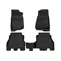 2018-2025 Jeep Wrangler Floor Mats Liners Full Set All Weather 4 Door Black