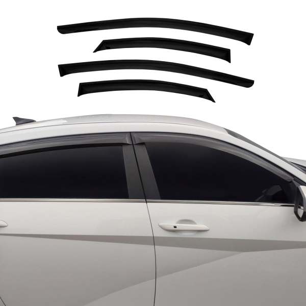 2021-2025 Hyundai Elantra Window Visor Vent Rain Deflector 4Pcs Smoke