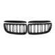 2005-2008 BMW 3 Series E90 E91 E92 E93 PRE-FL Front Kidney Grille M3 Style Gloss Black Dual Slat