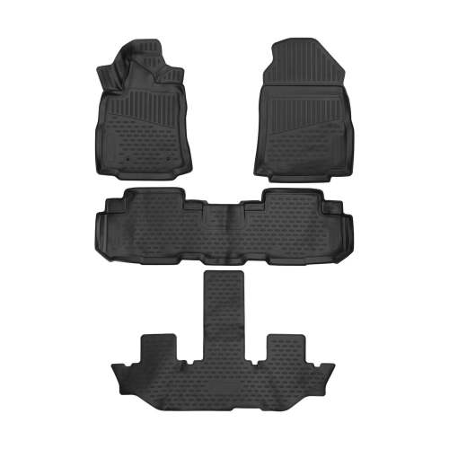 2019-2025 Subaru Ascent Floor Mats Liners Full Set All Weather Black
