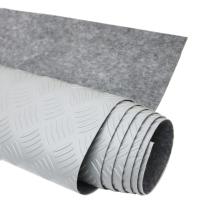 Rubber Truck Bed Liner Trunk Mat Floor Liner Alu. Look Chequered Gray 40x79