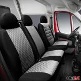 2006-2025 Mercedes Sprinter W906 W907 Front Car Seat Covers Grey & Black Set