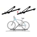 2Pcs Pro Bike Carrier Roof Mount Black Alu Bicycle Rack Cycling Car Truck SUV