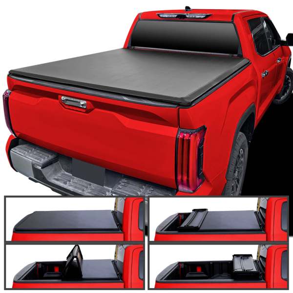 2022-2024 Toyota Tundra 5'6 Truck Bed Soft Quad-Fold Tonneau Cover