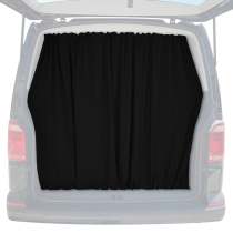 Mercedes Sprinter Trunk Tailgate Curtain Black 2 Privacy Curtains