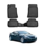 2010-2016 Hyundai Genesis Coupe Floor Mats Liners Full Set All Weather Black