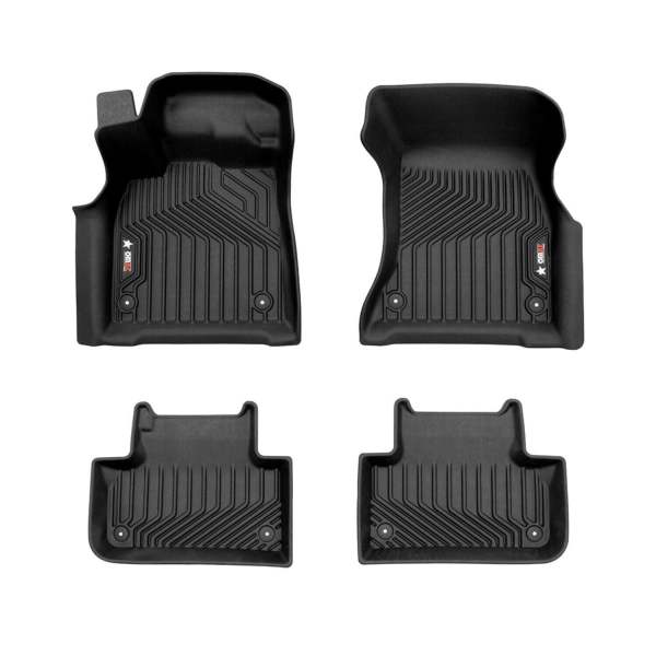 2018-2025 Audi Q5 Premium Floor Mats Liners First and Second Row Set Black