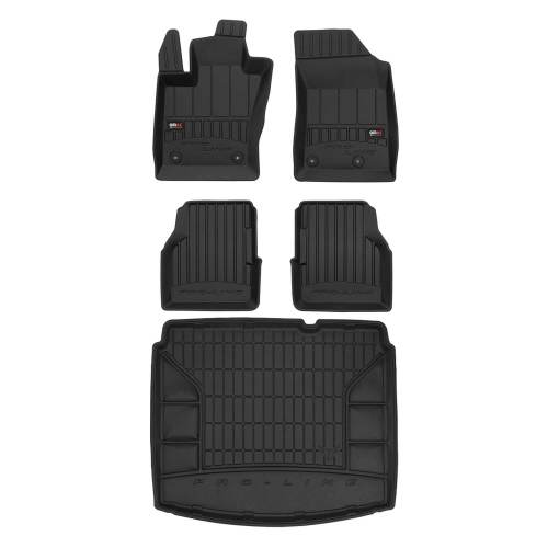2017-2025 Jeep Compass Premium Floor Mats & Cargo Liner Full Set All Weather Heavy Duty Black