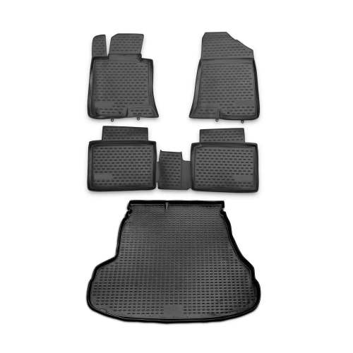 2011-2015 Kia Optima Floor Mats & Cargo Liner Full Set All Weather Black