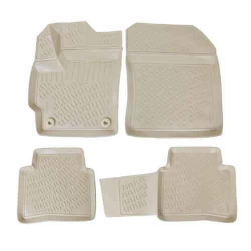 2020-2025 Toyota Corolla Sedan Floor Mats Liners Full Set All Weather Beige
