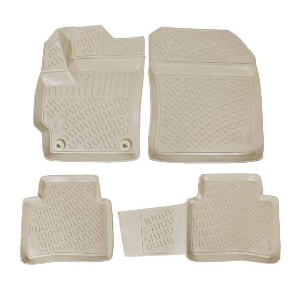 2020-2025 Toyota Corolla Sedan Floor Mats Liners Full Set All Weather Beige