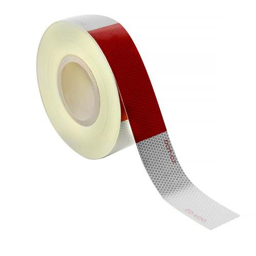 2 Wide Red/White DOT-C2 Approved Conspicuity Reflective Safety Tape 164 FT