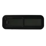 RV Window Teardrop Horizontal Sliding Left Vent Glass 31.4 x 10.6 Black