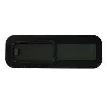 RV Window Teardrop Horizontal Sliding Left Vent Glass 31.4 x 10.6 Black