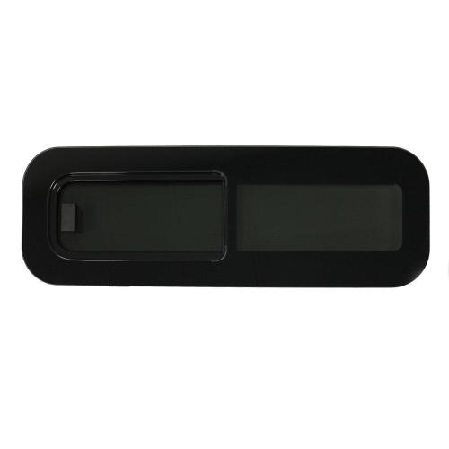 RV Window Teardrop Horizontal Sliding Left Vent Glass 31.4 x 10.6 Black
