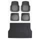 Ford Edge Semi-Custom fit Floor Mats & Cargo Liner Rubber Black 6Pcs