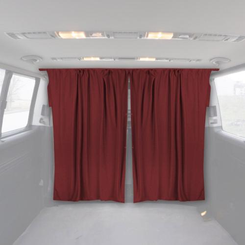 54 x 71 Cab Divider Van Cabin Curtain Campervan Kit Red