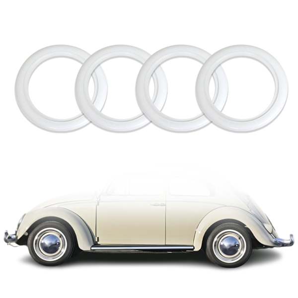 4x Portawalls White Wall Tire Insert 14 Rims Sidewall Set