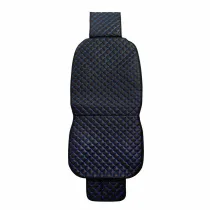 Hummer Leather Breathable Front Seat Cover Pads Black Blue 1Pc