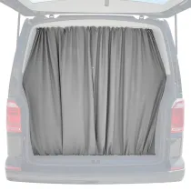 Mercedes Sprinter Trunk Tailgate Curtain Gray 2 Privacy Curtains