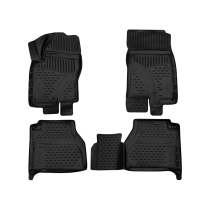2016-2020 Nissan NP300 Navara Floor Mats Liners Full Set All Weather Black