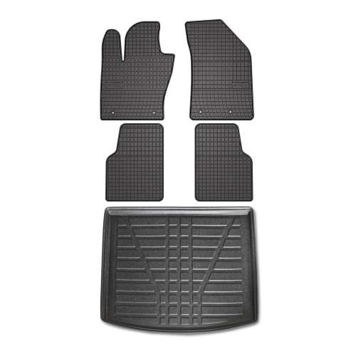 2017-2025 Jeep Compass Floor Mats & Cargo Liner Full Set All Weather Black