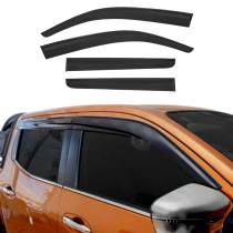 2005-2021 Nissan Frontier Crew Cab Window Visor Vent Rain Deflector 4Pcs Smoke