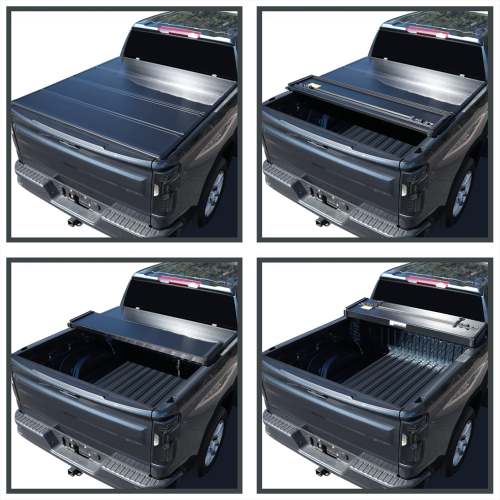 2015-2021 Ford F-20150 Super Crew Cab 6'6 Bed Hard Quad-Fold Tonneau Cover
