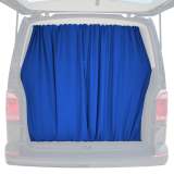Ford E-Series Trunk Tailgate Curtains Blue 2 Privacy Curtains