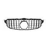 2015-2018 Mercedes C Class W205 Sedan Front Grille GT R Style Chrome W/O Camera Hole