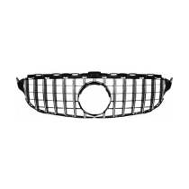 2015-2018 Mercedes C Class W205 Sedan Front Grille GT R Style Chrome W/O Camera Hole