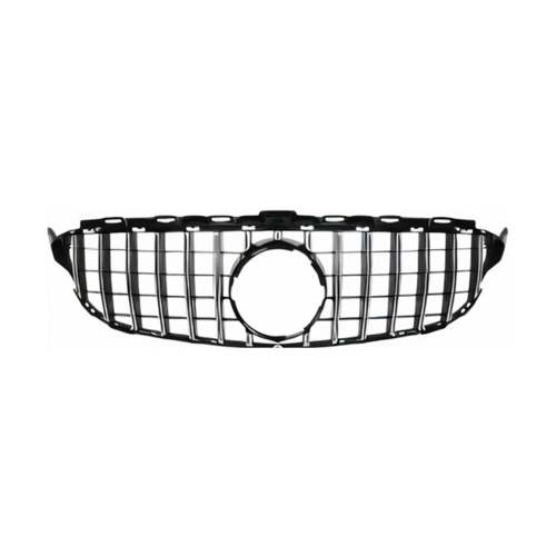 2015-2018 Mercedes C Class W205 Sedan Front Grille GT R Style Chrome W/O Camera Hole