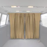 RAM ProMaster Cabin Divider Curtains Privacy Curtains Beige 2 Curtains