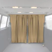 RAM ProMaster Cabin Divider Curtains Privacy Curtains Beige 2 Curtains