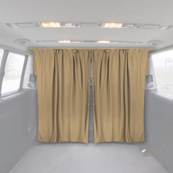 RAM ProMaster Cabin Divider Curtains Privacy Curtains Beige 2 Curtains
