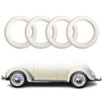 White Wall Tire Insert 13 Band Portawall Rims Sidewall Rubber Ring Set 4 Pcs