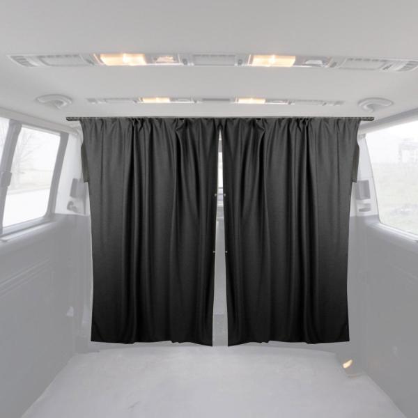 RAM ProMaster Cabin Divider Curtain Privacy Curtains Black 2 Curtains