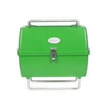 Green Portable Charcoal BBQ Grill Outdoor Camping 13 Pcs with Durable Bag SET