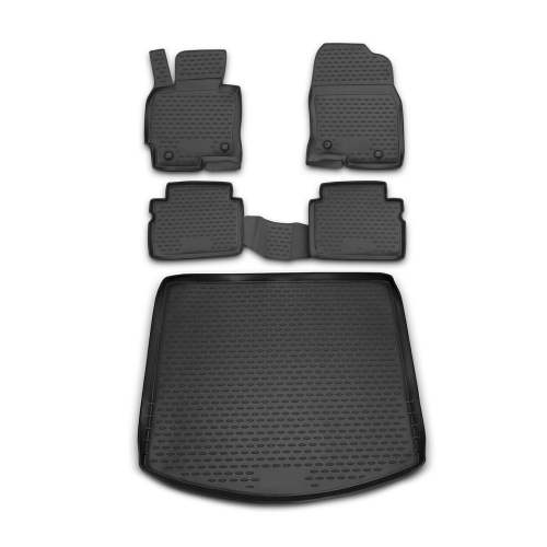 2013-2016 Mazda CX-5 Floor Mats & Cargo Liner Full Set All Weather Black